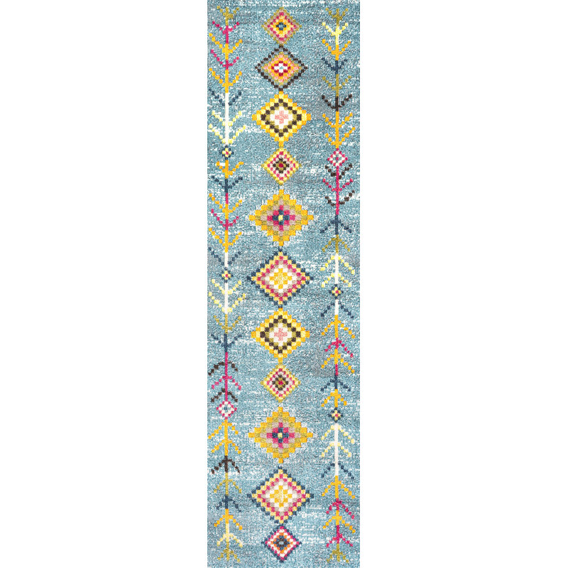 Loon Peak Bostwick Southwestern Light Blue/Yellow/Pink Area Rug Wayfair